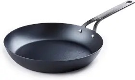 Cc002354-001 Bk Cookware Pre-seasoned Black Steel Carbon Induction Compatible 12 Inch Frying Pan Ski