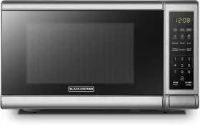 Em720cb7 Black Decker Digital Microwave Oven With Turntable Push-button Door New