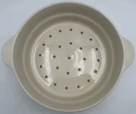 Bloomhouse 085081586773 Ceramic Insert Steamer 12.5 Inch Cream / White Color Oprah S Favs Minty