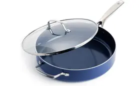 Cc001601-001 Blue Diamond 5 Quart Saute Pan With Lid Nonstick Pfas-free Oven And Dishwasher Safe
