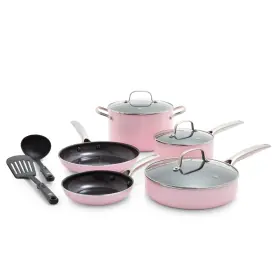 Cc008693-001 Blue Diamond 10 Piece Nonstick Cookware Set Ceramic Pots And Pans Dishwasher Met
