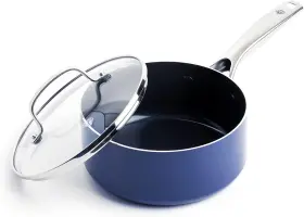 Cc003344-001 Blue Diamond Cookware 2 Quart Saucepan Pot With Lid Infused Ceramic