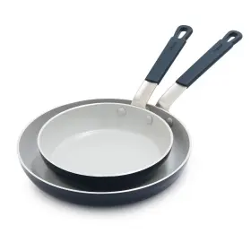 90540300 Bobby Flay 2pk 8 Inch And 10 Ceramic Nonstick Aluminum Fry Pan Set