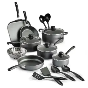 Hw56837 Branded 18 Piece Cookware Set Pots And Pans Kitchen Non Stick Home Cooking Pot Pan Black