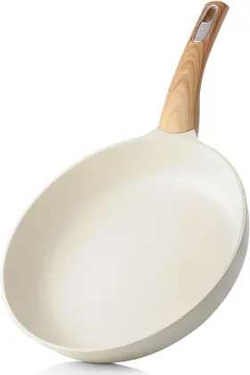 Branded01 313105145140 8 Inch Non Stick Omelette Pan Healthy Kitchen Cooking Chef White Color New