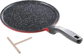 Branded01 744110762044 Non-stick Crepes Pan From France Red 11 Inch Ceramic Coating Pancake Skillet