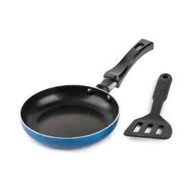 Brooklyn Steel 840179205536 Co. Mini Round Fry Pan And Slotted Turner 2-pc. Set Blue