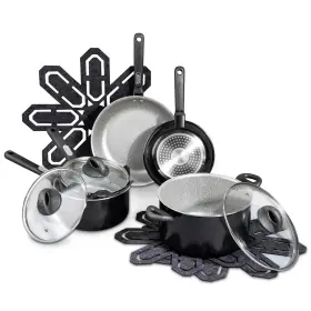 G1865 Brooklyn Steel Co. Grey Satellite Nonstick Aluminum Cookware Set 12-piece