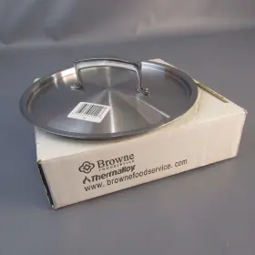 Browne Foodservice 065506241203 Thermalloy Stainless Steel Commercial 3.5 Quart Cookware Cover 8.25 Inch Diameter