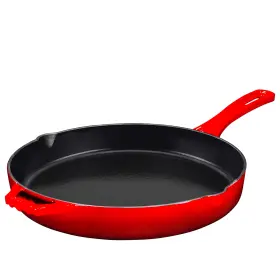 Br-az663 Bruntmor 12-inch Enameled Cast Iron Skillet - Pre-seasoned Frying Pan For Coo