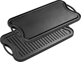 Brc20g Bruntmor 2-in-1 Cast Iron Skillet Rectangle 20 Inch X 10