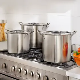 Brylanehome 085081667656 6 Piece Stainless Steel Stockpot Set -