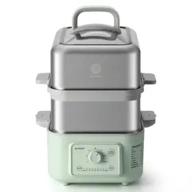 Buydeem 810059973824 G52 10.6 Quart 2-tier Electric Food Steamer For 4-8 Servings Vegetab
