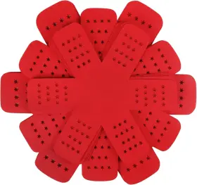 Bykitchen 313089173184 Pan Pot Protectors Set Of 12 - Red Cookware Divider Pads 3 Sizes