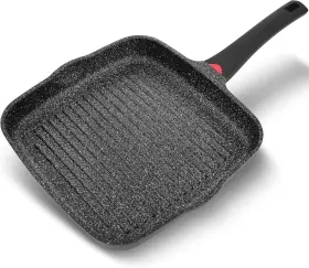 Fp1128 Cainfy 11 Inch Non Stick Grill Pan Granite Coated With Pour Spout - Lightweight