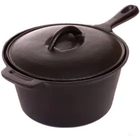 Gl10491as Cajun Classic 838040002391 Cookware Pots 2quart Seasoned Cast Iron Sauce Pot