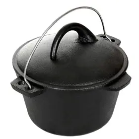 B0000e2rww Cajun Classic Cookware 1 Quart Cast Iron Dutch Oven