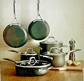 Calphalon 016853041312 Unison Hard Anodized Nonstick Cookware 10-piece Pots And Pans Set
