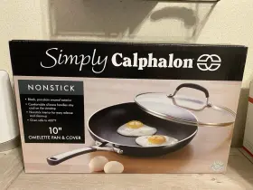 Calphalon 016853053070 Simply 10 In Omelet Pan And Cover Non Stick New