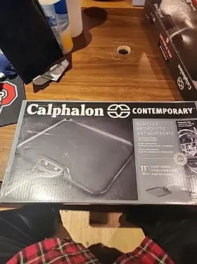 Calphalon 016853058143 New In Box Contemporary Nonstick 11 Inch Square Griddle Pan Stay Cool Hand