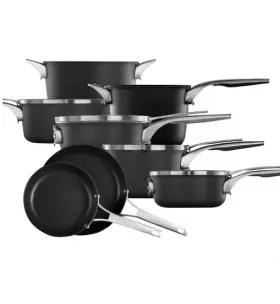 Calphalon 016853110254 Premier 12-piece Hard Anodized Space Saving Cookware - Used