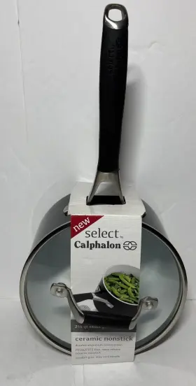 Calphalon 016853113965 2.5 Quart Hard Anodized Nonstick Sauce Pan With Lid