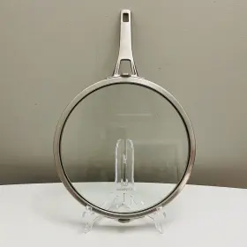0513318a Calphalon Premier Space Saving Flat Glass Stainless Lid For 10 Inch Fry Pan Skillet