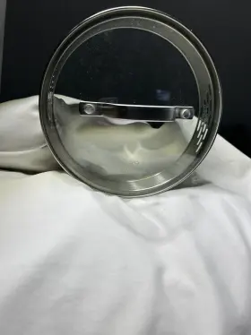 0514115 Calphalon Replacement Strainer Lid 6 1/2 Inch Glass And Stainless Steel Part
