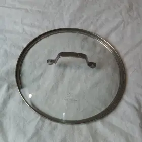 0813415 Calphalon 10 Inch Glass Lid Replacement Stainless Steel Rim Pot Pan Cover 813415