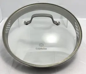 1081919 Calphalon 9.25 Inch Double Strainer Lid Replacement Glass Stainless Steel