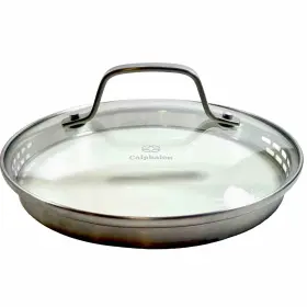 1082719 Calphalon Replacement Glass And Stainless Steel Strainer Steam Lid 7.25 Inch Id/8 Od