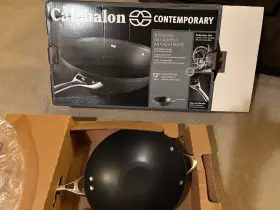 1876963 Calphalon New In Box Contemporary Nonstick 12-inch Flat-bottom Wok