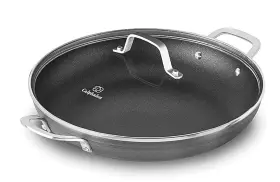 1932337 Calphalon New Classic Nonstick Everyday Chef Pan With Cover 12 Inch Grey