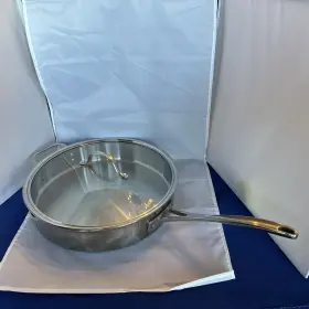2029634 Calphalon Saute Pan With Lid 5 Qt Silver Stainless Steel