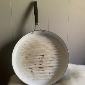 86002336 Calphalon Select Nonstick Round Grill 12 Inch Ceramic White Pan Skillet