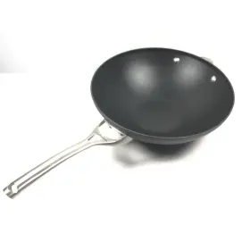86275104 Calphalon Premier Mineralshield Nonstick 13 Inch Flat Bottom Wok Dishwasher Safe