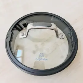 8701 Calphalon Replacement Lid Glass And Silicone Strainer Rim - 6 Inch Outer Diameter