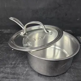 87012 Calphalon Tri Ply Stainless Steel 1.5 Quart 1.4l Sauce Pan With Glass Lid