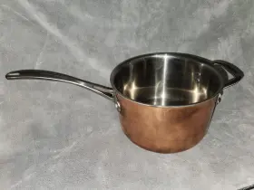 8704-2 Calphalon Copper Bottom Stainless Steel Saucepan 4.5 Quart Pot