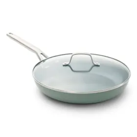 90783105 Calphalon 12 Inch Ceramic Fry Pan With Lid Silver Ash Nonstick Anodized Aluminum