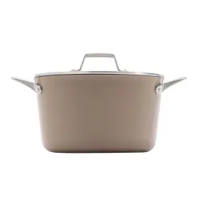 90783174 Calphalon 7 Quart Premier Ceramic Dutch With Cover Over Mushroom