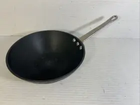 G175hc Calphalon 8 3/4 Inch Wok Made In Usa Flat Bottom C-20 Pan/skillet Anodized Aluminum