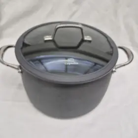 Qqq12t Calphalon Earth Pan Sandflow Non Stick 8 Quart With Vented Lid Hard Anodize