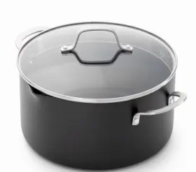 Ta8787cs Calphalon 7 Quart Hard Anodized Nonstick Dutch Sauce Pan With Lid Tempered Glass