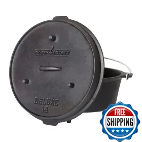 B0002yunxs Camp Chef 14-inch Cast Iron Dutch Oven Lid And Lifter Black/cast