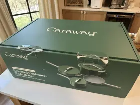 Caraway 445042550572 Nonstick Ceramic Cookware Set 12 Piece Pots Pans Lids And Storage