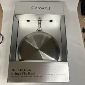 Caraway 744110891188 Stainless Steel Saut Pan 4.5 Qt With Lid - 5-ply