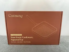 Caraway 810118300820 Perracotta 11x11 Ceramic Non-stick Square Grill Pan