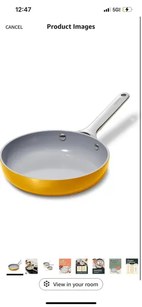 Caraway 850036593379 Nonstick Ceramic Mini Fry Pan 1.05 Qt 8 Inch - Non Toxic Ptfe And Pfoa Free O