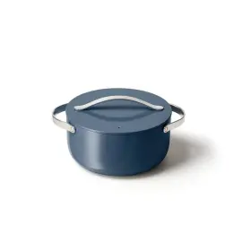 Caraway Home 850010865218 Dutch Oven 6.5 Quart Round Nonstick Coating Ceramic With Lid Navy 2pc